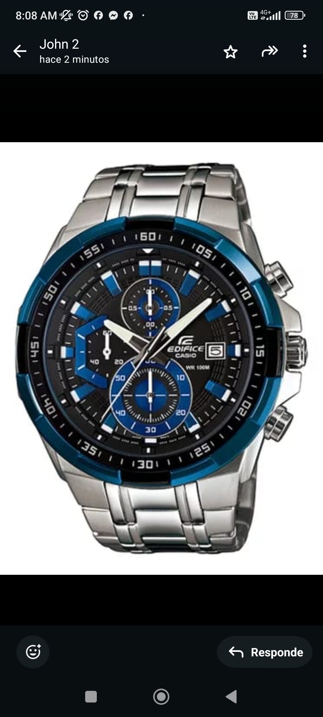 Reloj Casio edifice 539, acero inoxidable